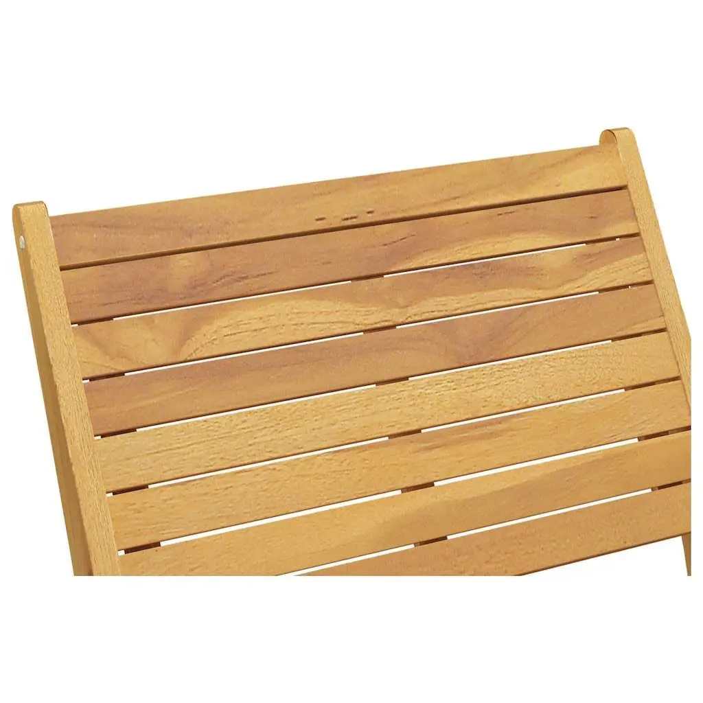 Solid Teak Wood Garden Chair with Detachable Footrest