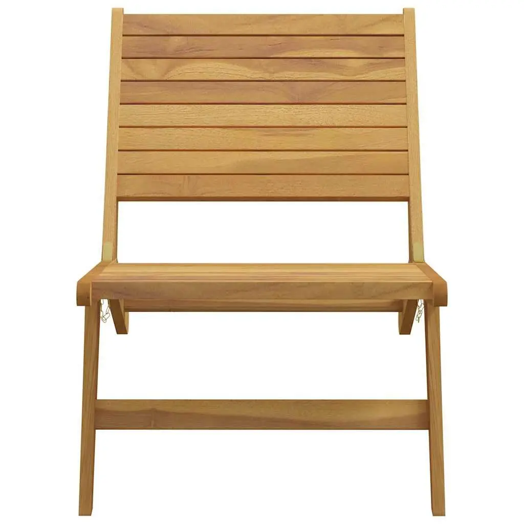 Solid Teak Wood Garden Chair with Detachable Footrest