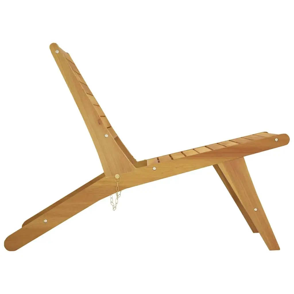 Solid Teak Wood Garden Chair with Detachable Footrest