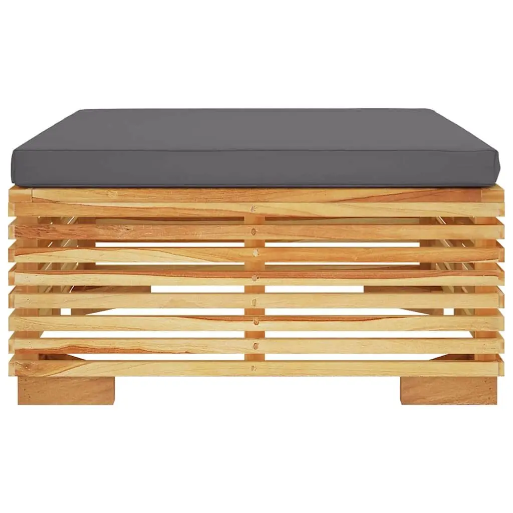 Footrest Ottoman for Outdoor Sectional Sofa in Teak Wood