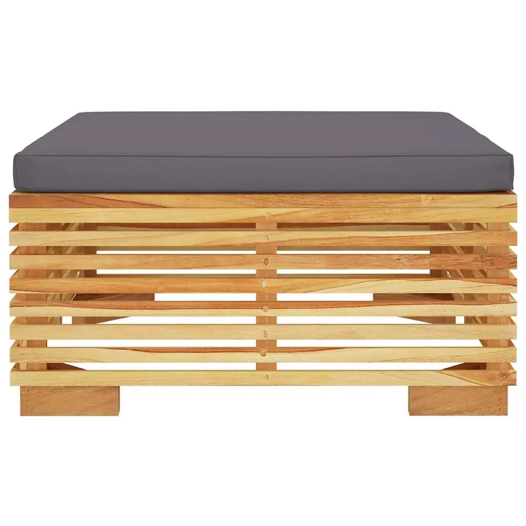 Footrest Ottoman for Outdoor Sectional Sofa in Teak Wood