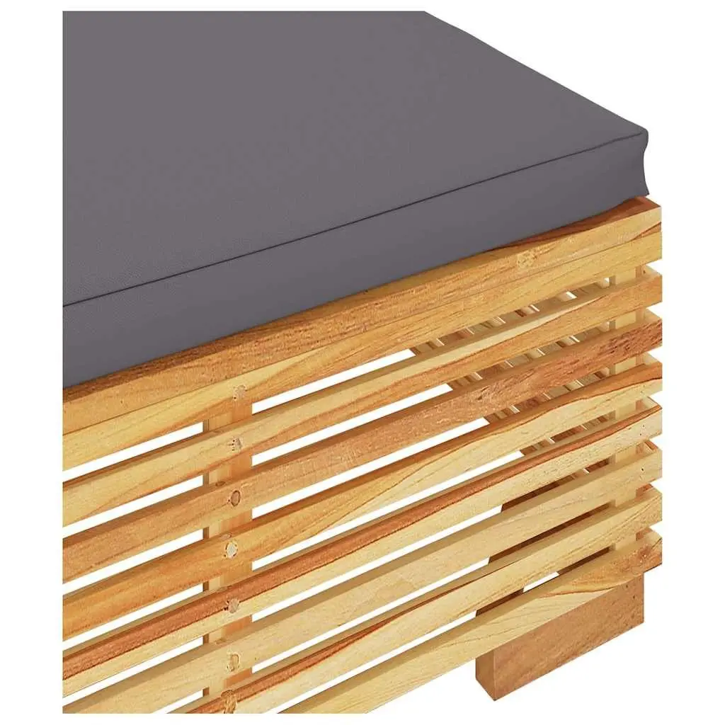 Footrest Ottoman for Outdoor Sectional Sofa in Teak Wood