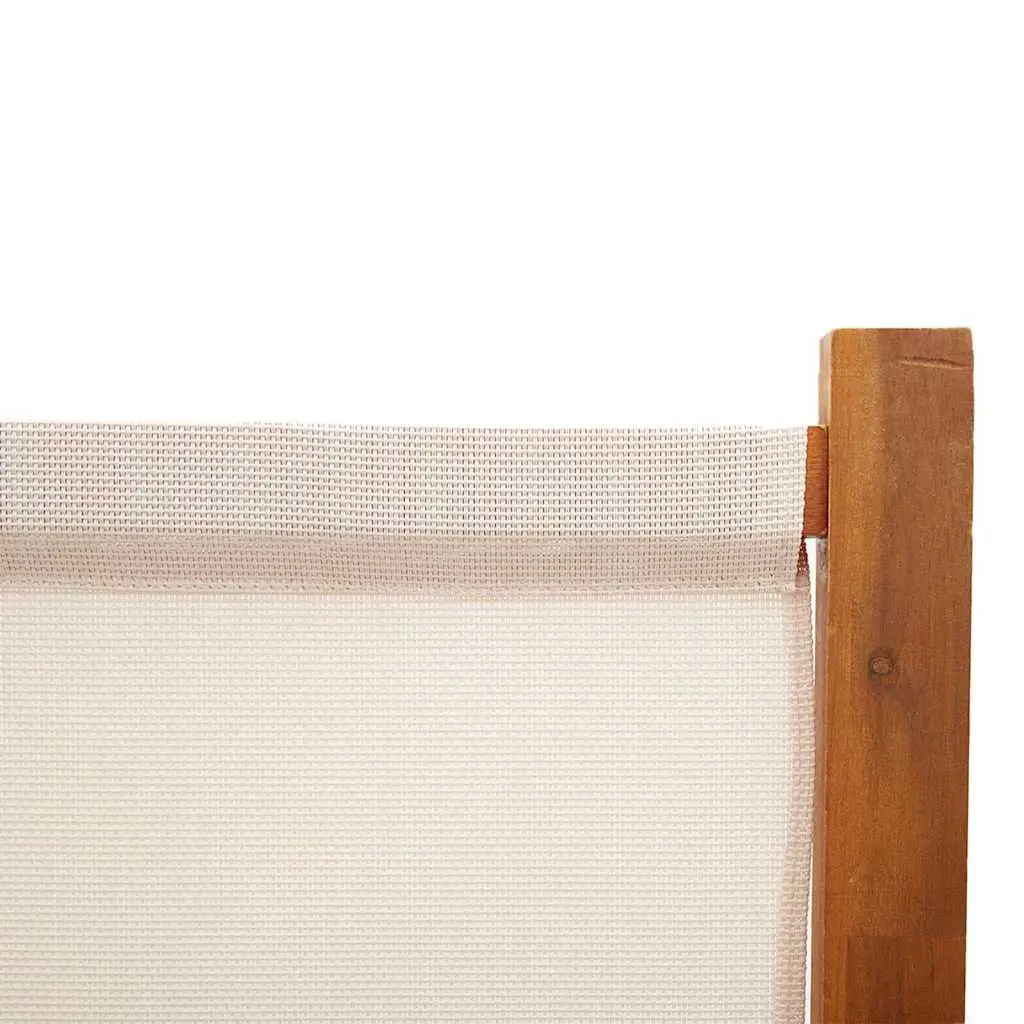 Cream 6-Panel Room Divider Screen for Indoor/Outdoor Use