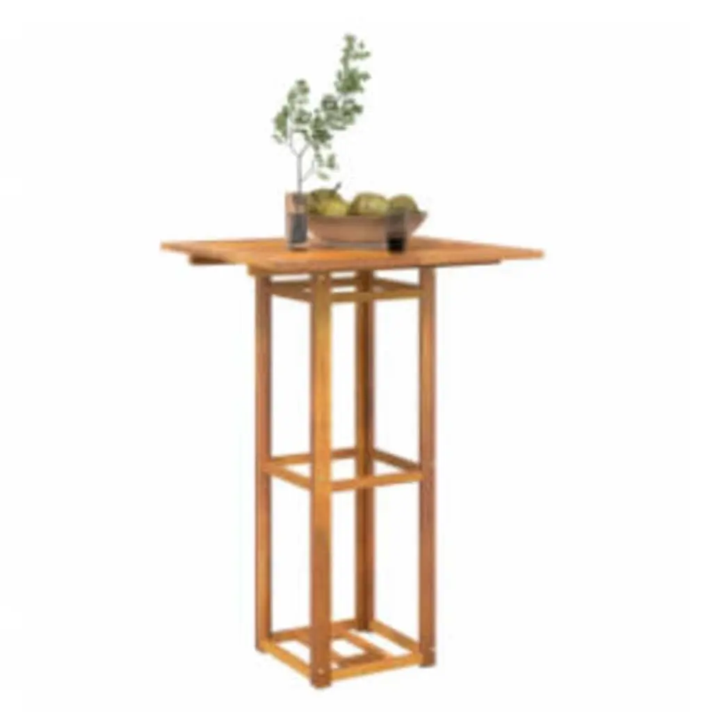 Brown Bistro Table for Outdoor Dining 75x75x110cm