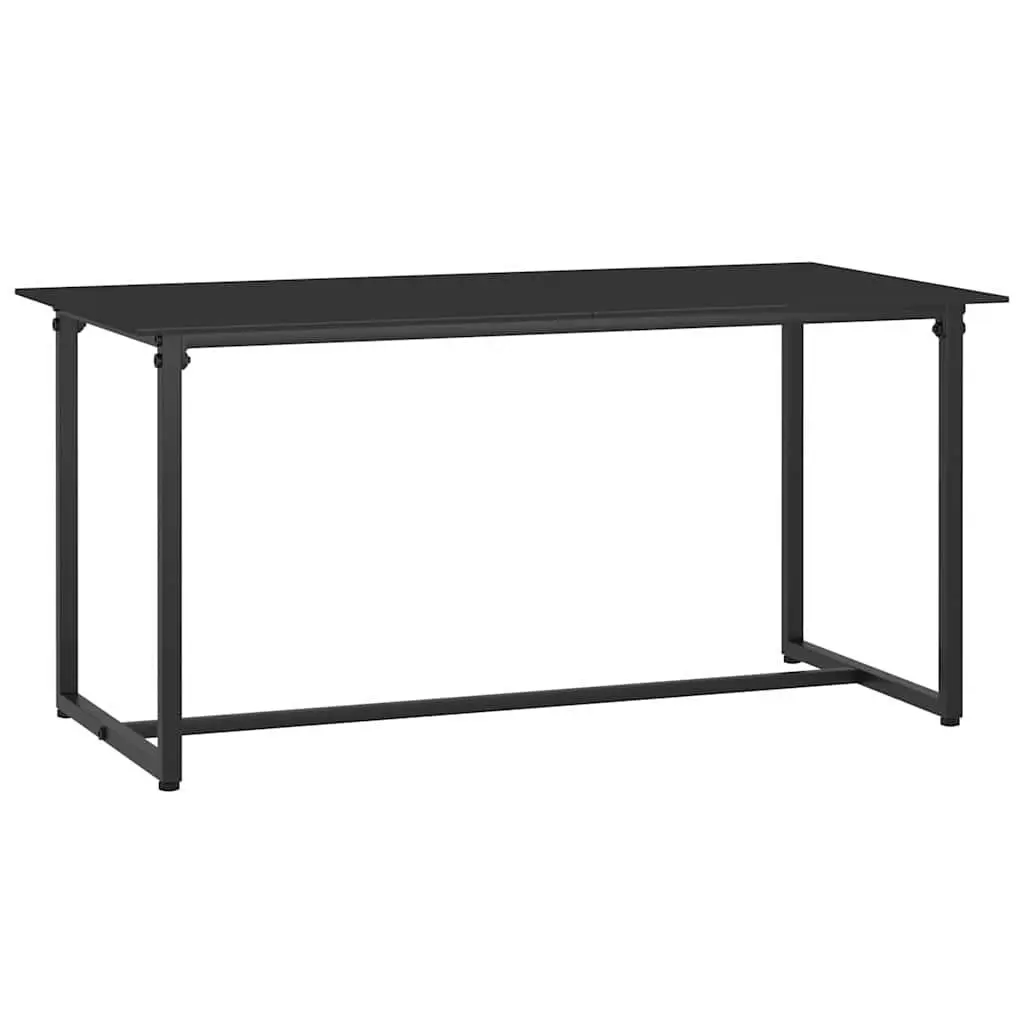 Outdoor Lounge Set Polyethylene 4 Piece Black