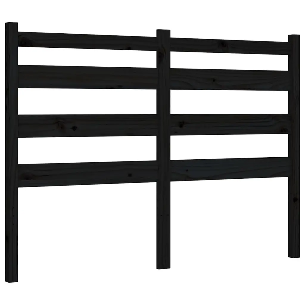 Black Bed Frame 135x190 cm from Solid Pine Wood