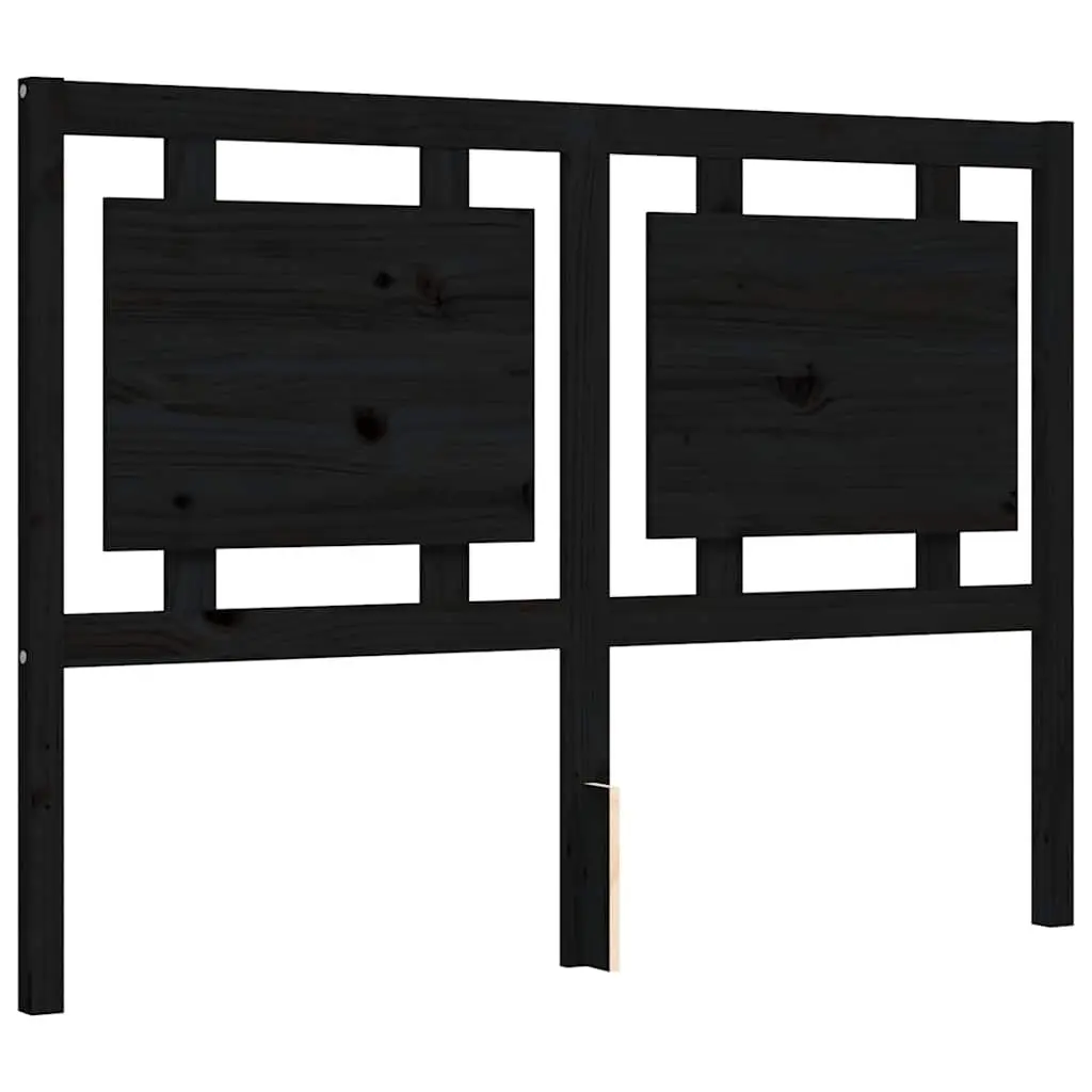 Queen Size Solid Wood Bed Frame in Black Pine