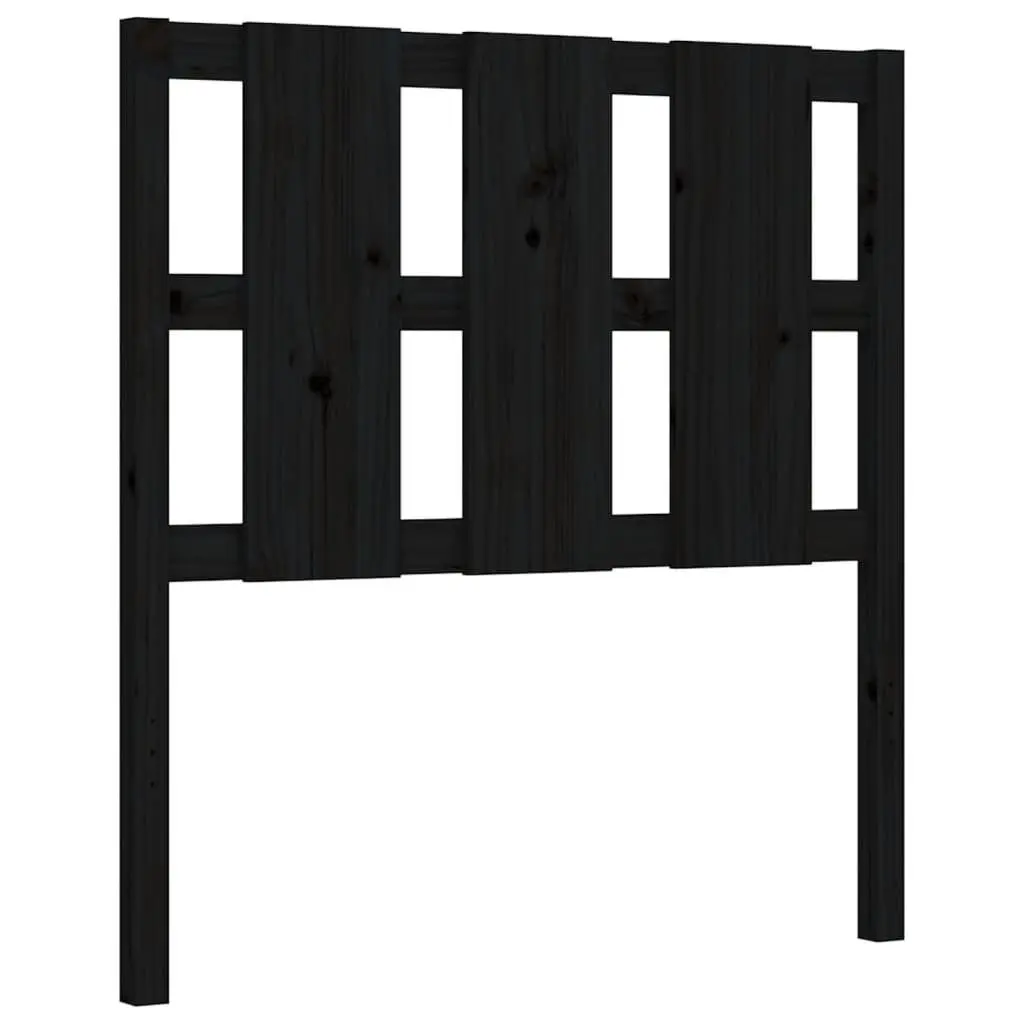 Black Solid Pine Bed Frame 90x190 cm