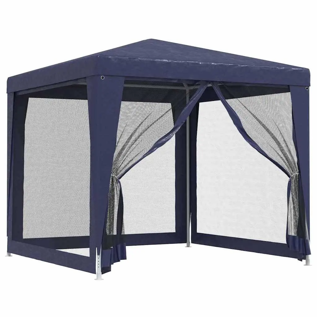 Blue Party Tent 2.5x2.5m with Mesh Walls