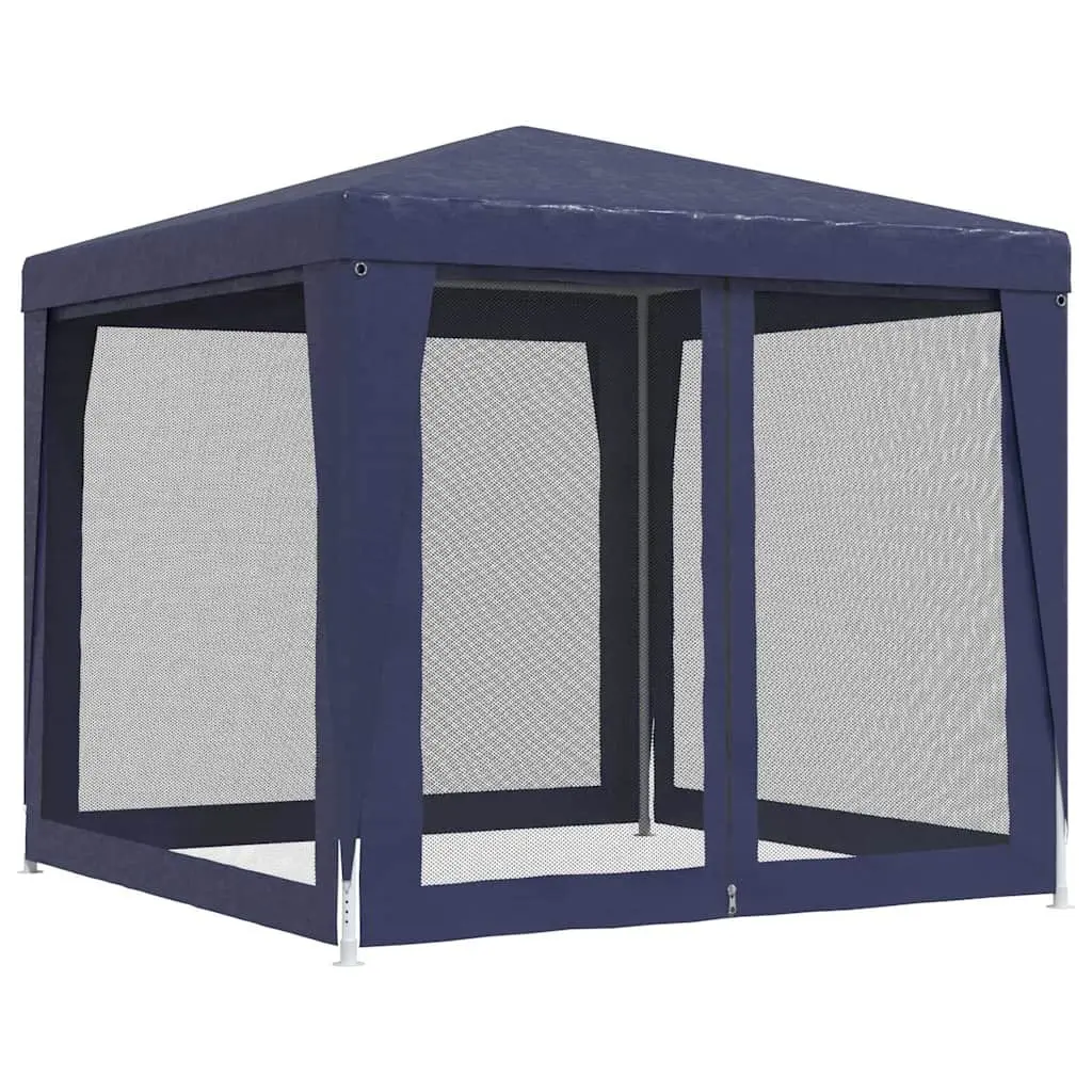 Blue Party Tent 2.5x2.5m with Mesh Walls