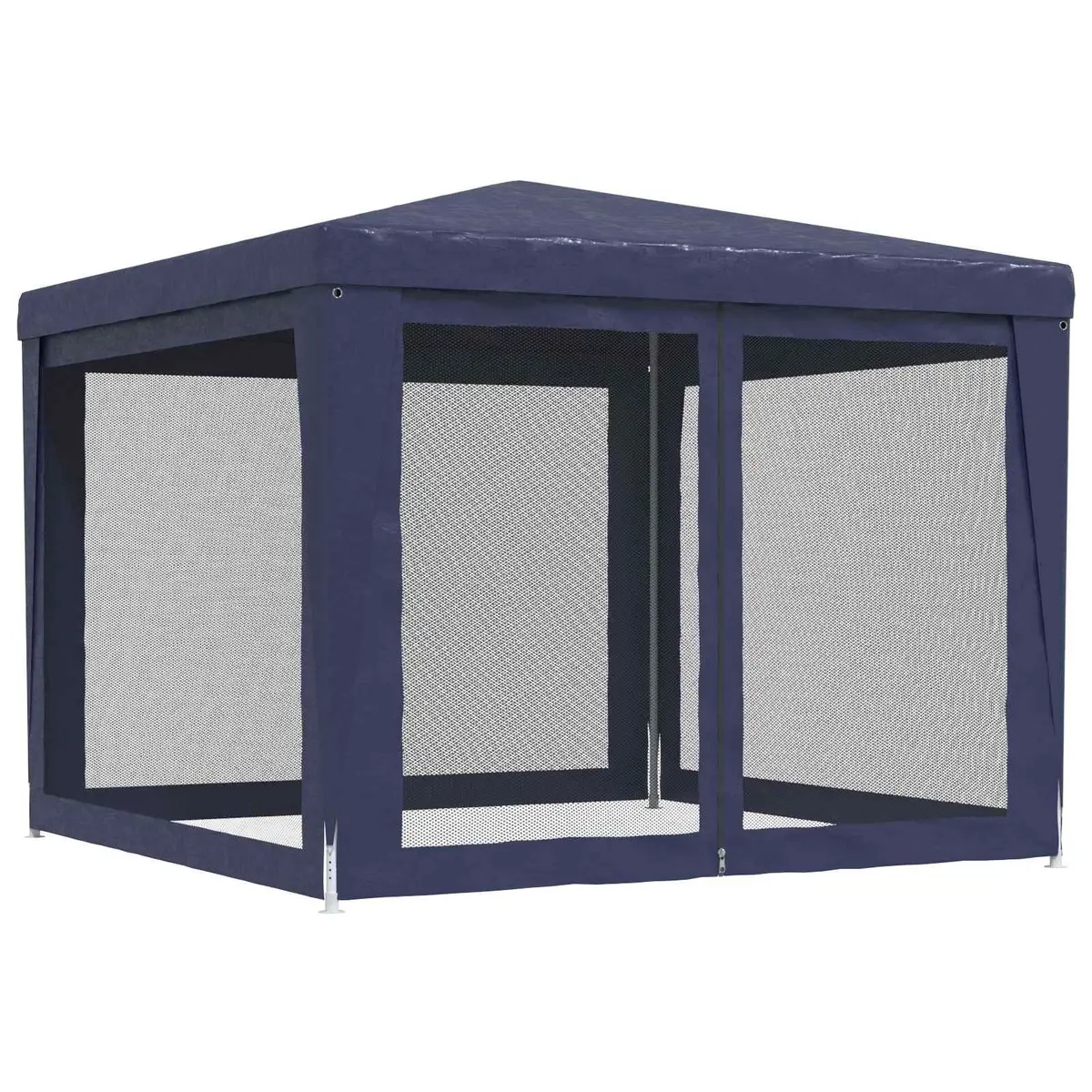 3x3m Blue Party Tent with Mesh Sidewalls