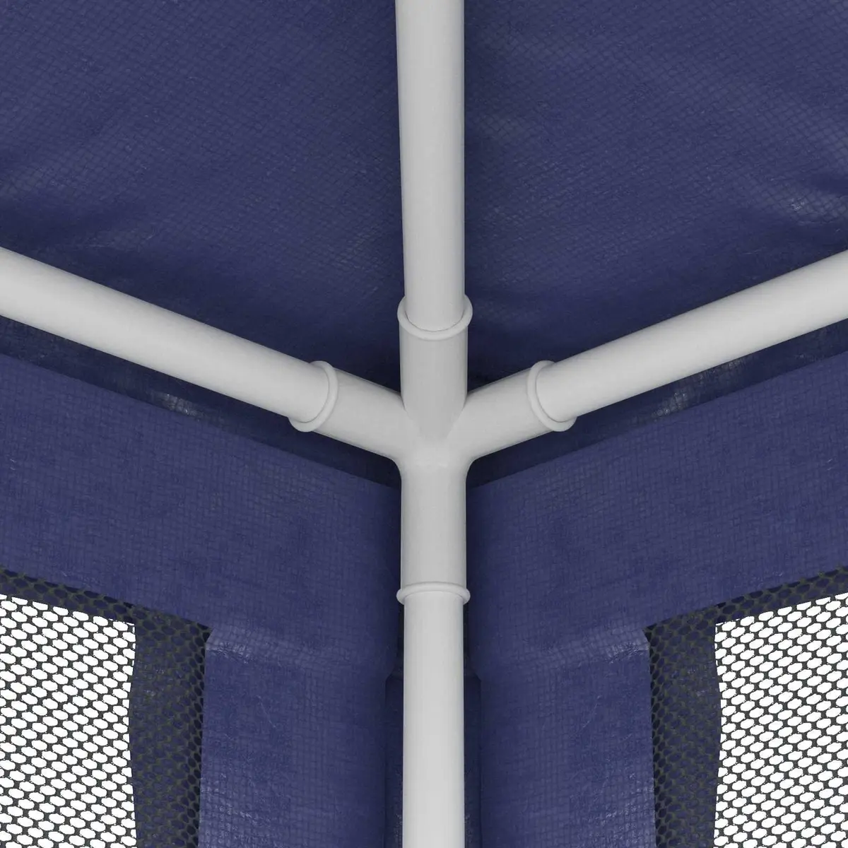 3x3m Blue Party Tent with Mesh Sidewalls