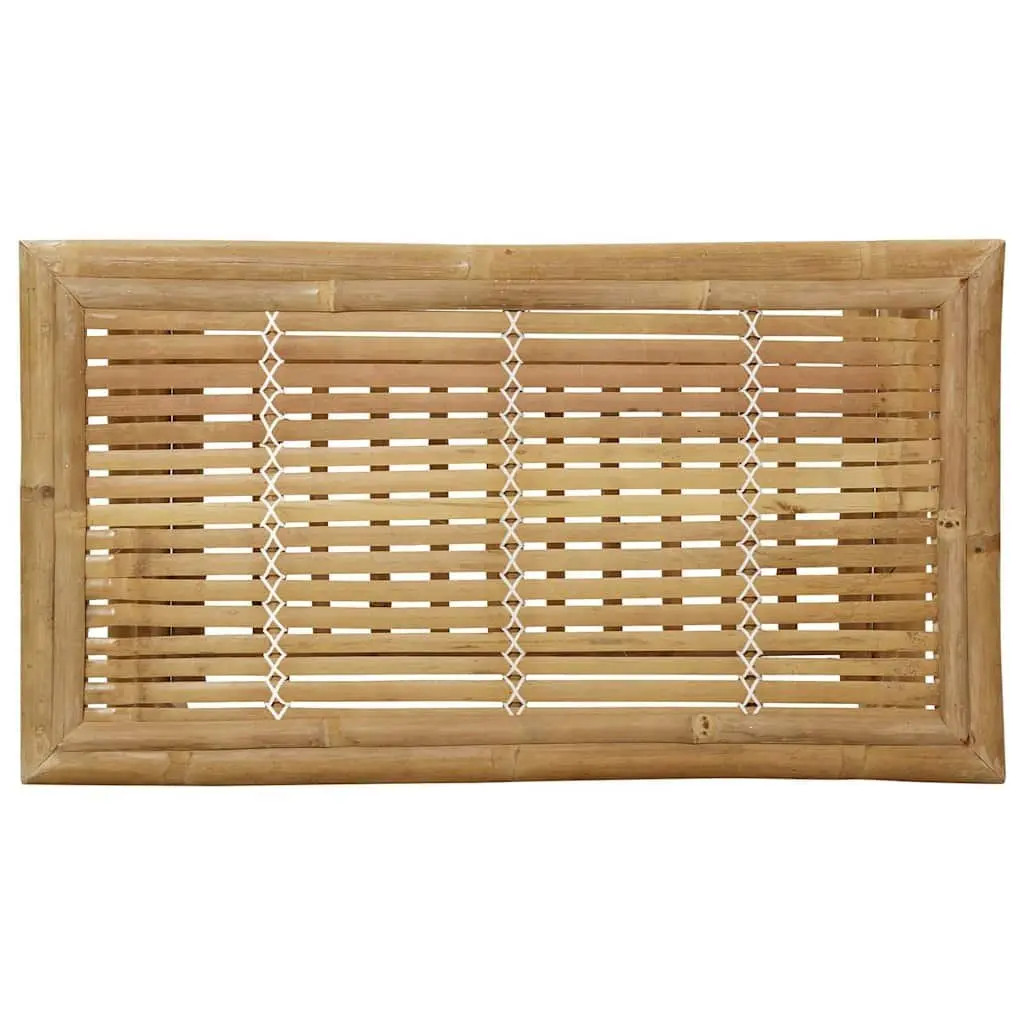 2 Piece Bamboo Lounge Set with Grey Cushions