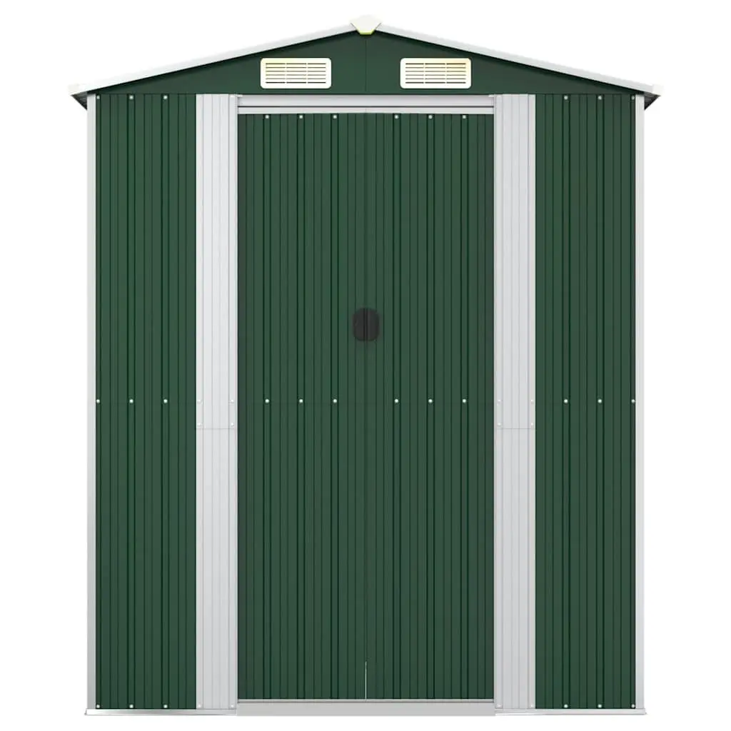 Garden Shed Galvanised Steel 192x108x223cm Green
