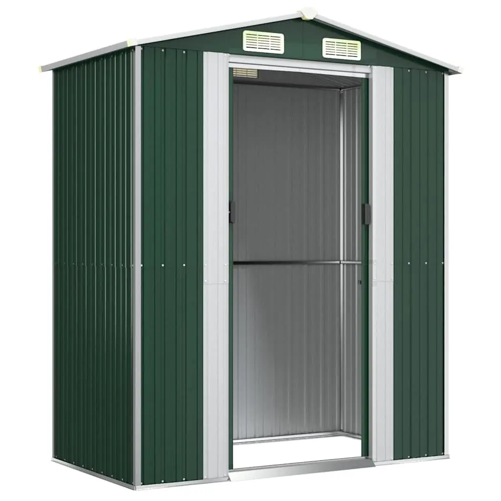 Garden Shed Galvanised Steel 192x108x223cm Green