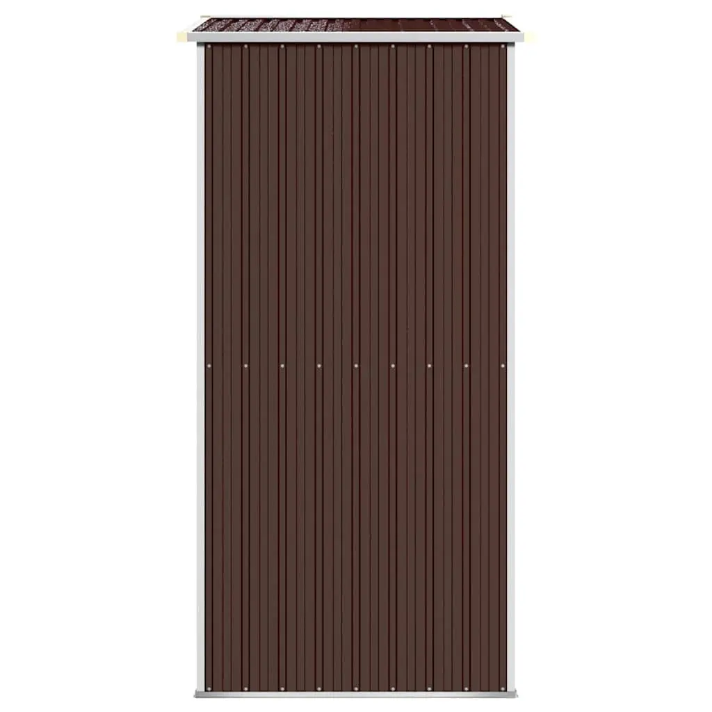 Garden Shed Galvanised Steel Dark Brown 192x108x223cm