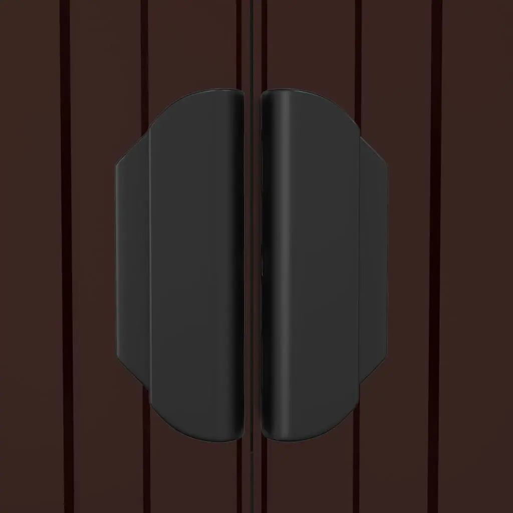 Garden Shed Galvanised Steel Dark Brown 192x108x223cm
