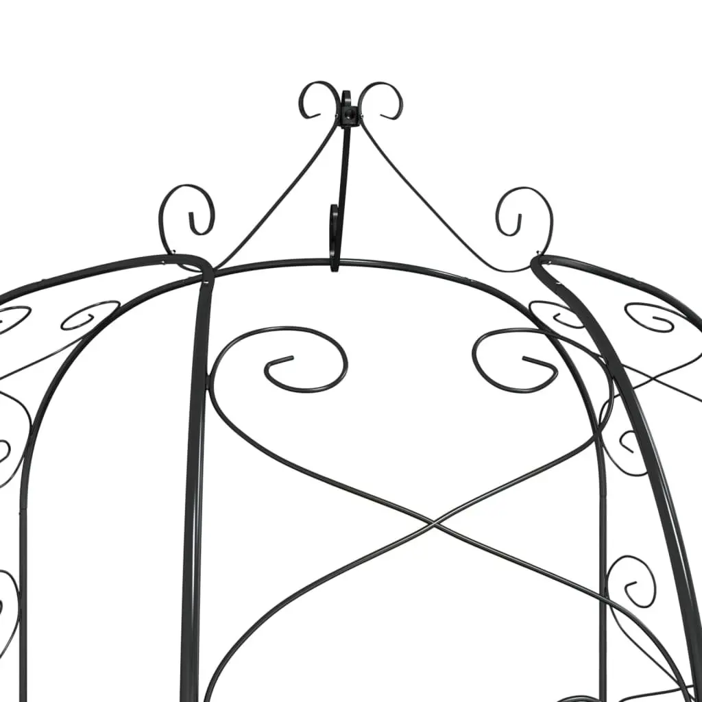 Black Steel Garden Arch for Climbing Plants