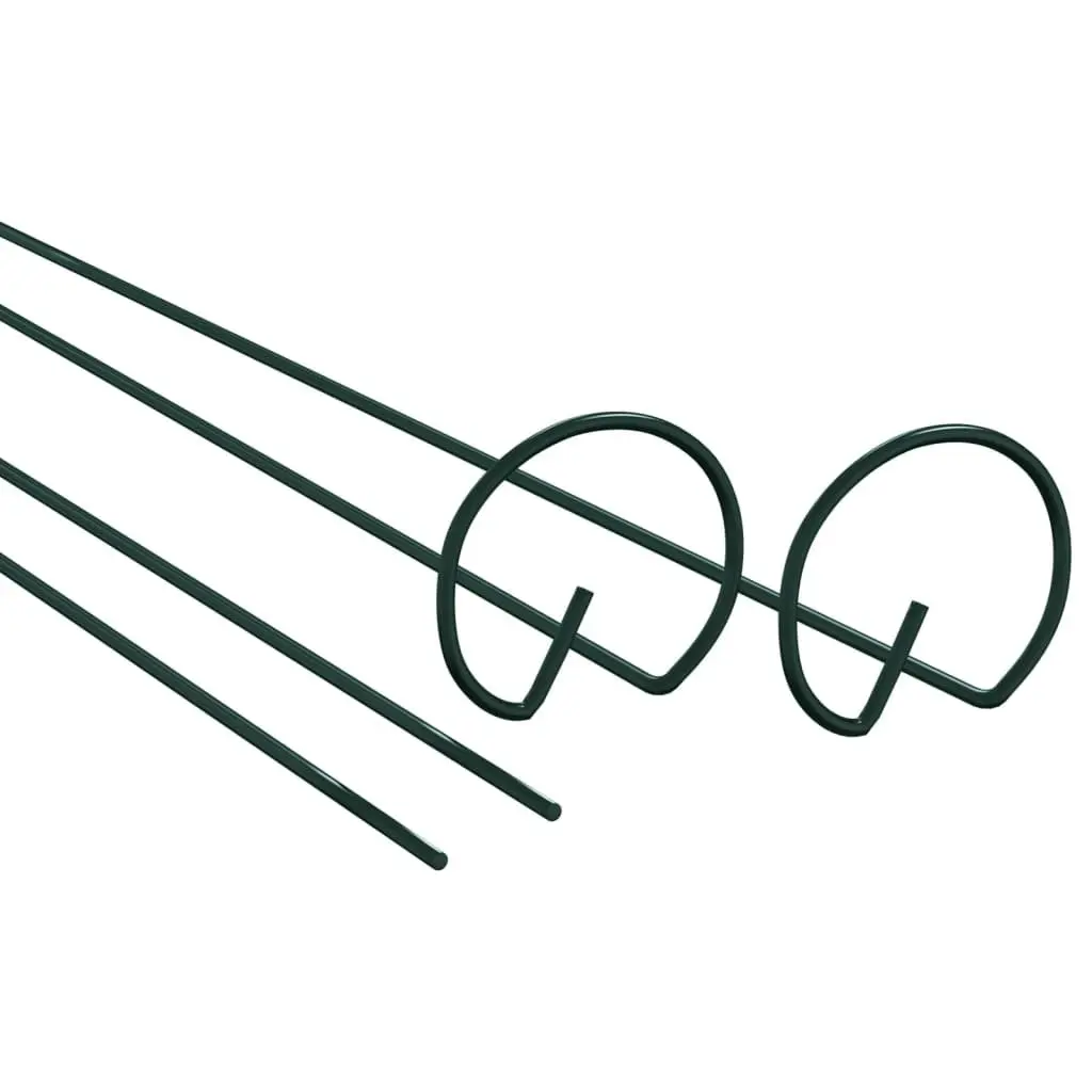 Plant Stakes Steel 91 cm Dark Green 20 Piece Garden Support Climbing Flowers Vegetables Tomatoes