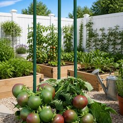 Durable Green Steel Plant Stakes 30 pcs 150 cm Support