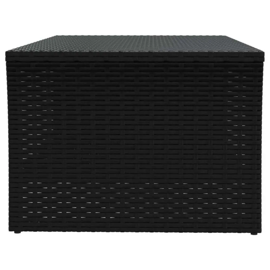 Black Coffee Table for Outdoor Spaces with Shelf