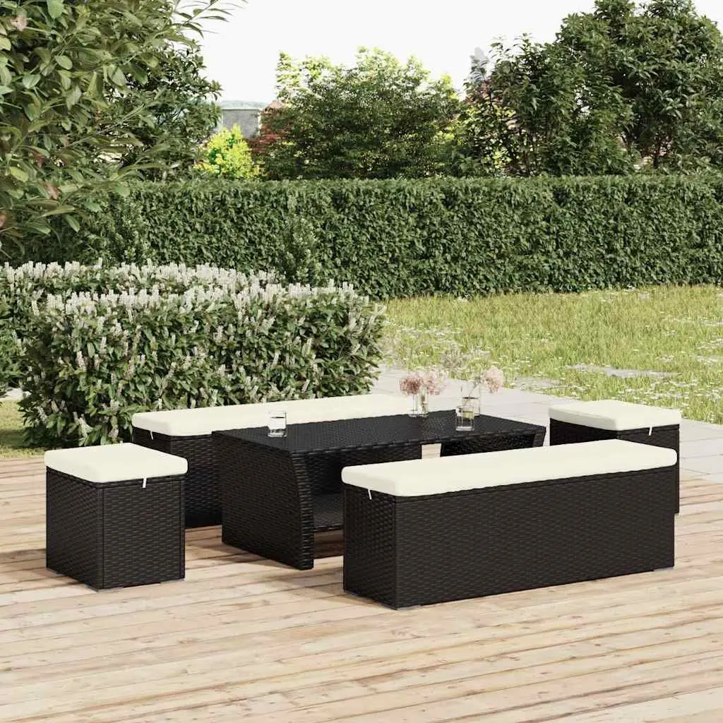 Outdoor Footstool Ottoman with Removable Cushion