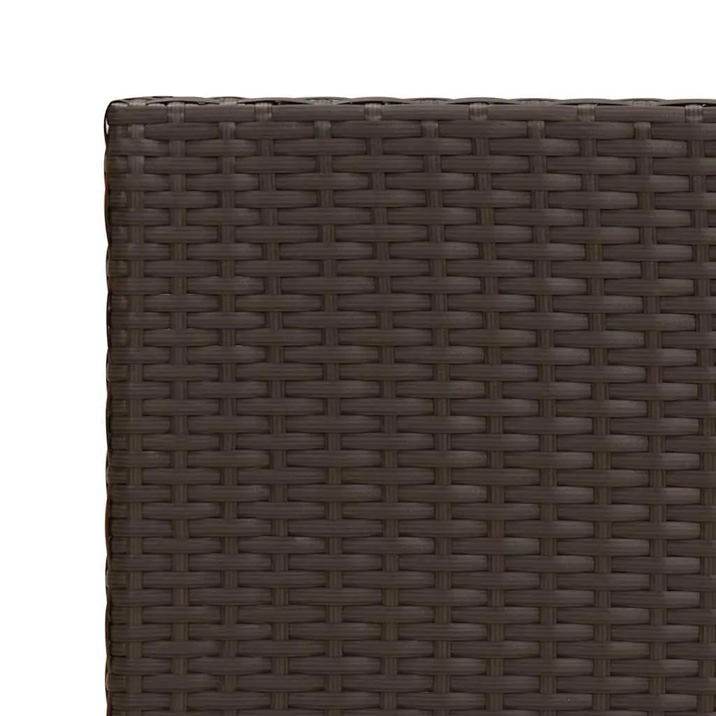 Brown Side Table with Storage 55x45x49 cm PE Rattan