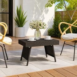 Durable Foldable Black Side Table for Indoor and Outdoor Use