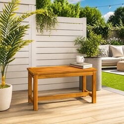 Durable Solid Wood Garden Bench for Outdoor Spaces
