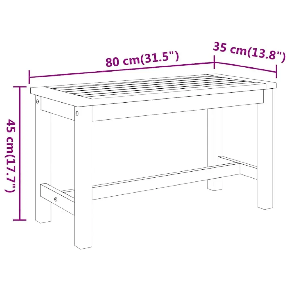 Solid Wood Garden Bench for Outdoor Spaces