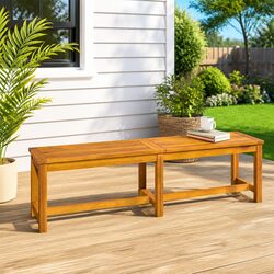 Solid Acacia Wood Garden Bench 150x35x45 cm for Durability