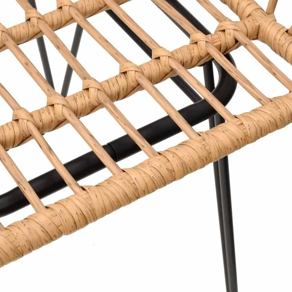 2-Piece Outdoor Garden Chairs with Armrest