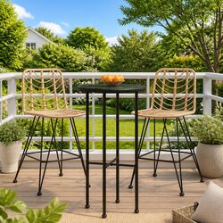 Stylish Outdoor Bar Stools Set of 2 for Garden or Patio