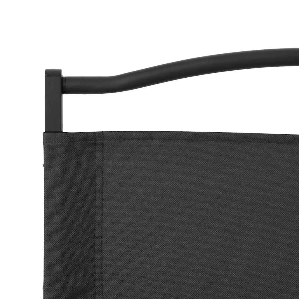 Portable Folding Outdoor Camping Chairs, Black, 2 pcs