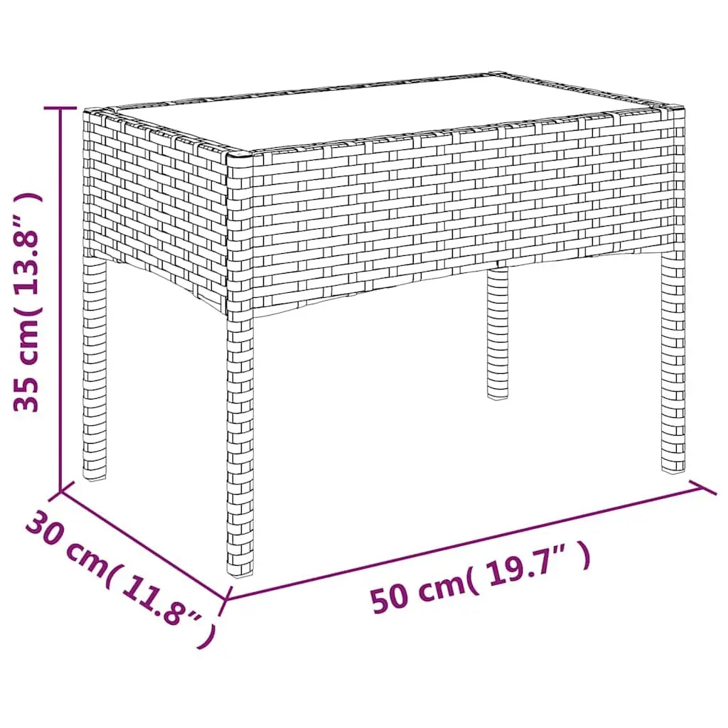 4-Piece Grey Poly Rattan Garden Lounge Set with Cushions