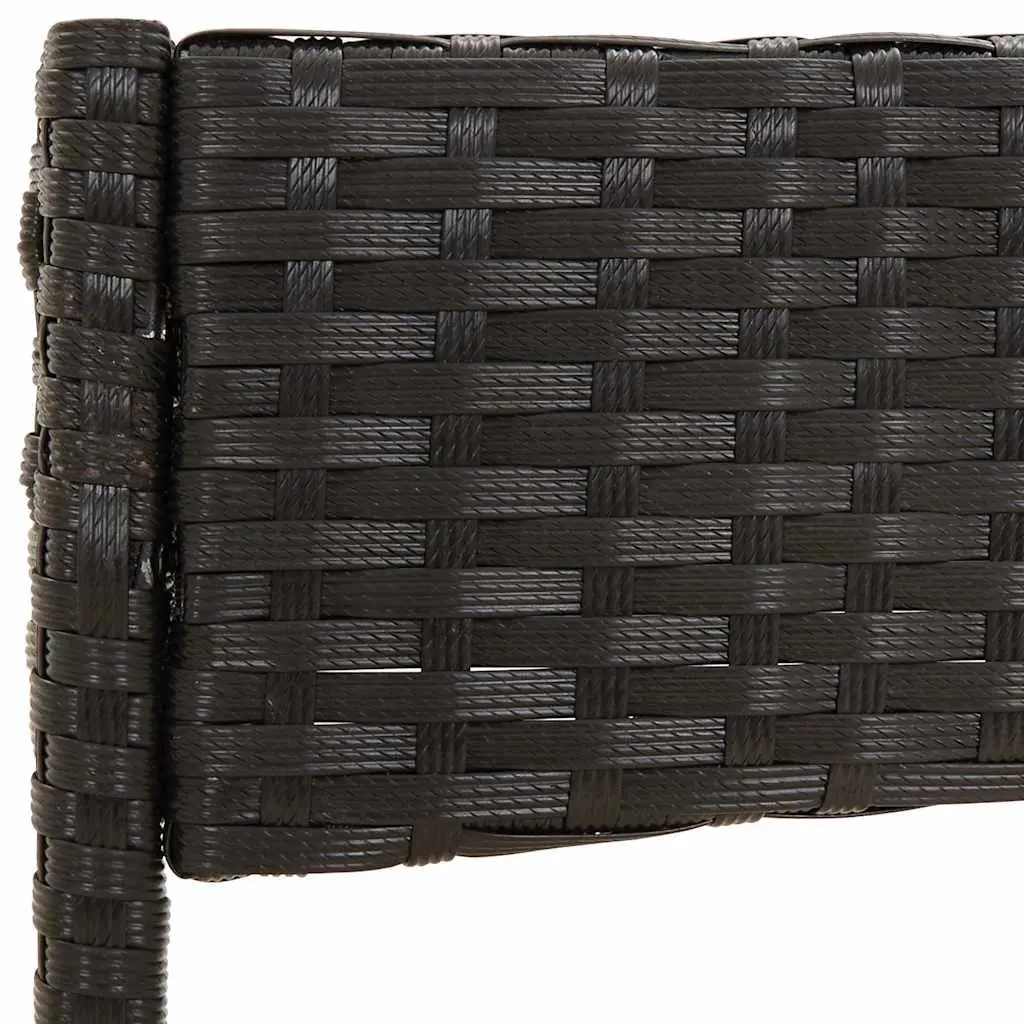 Black Poly Rattan 4 Piece Garden Lounge Set