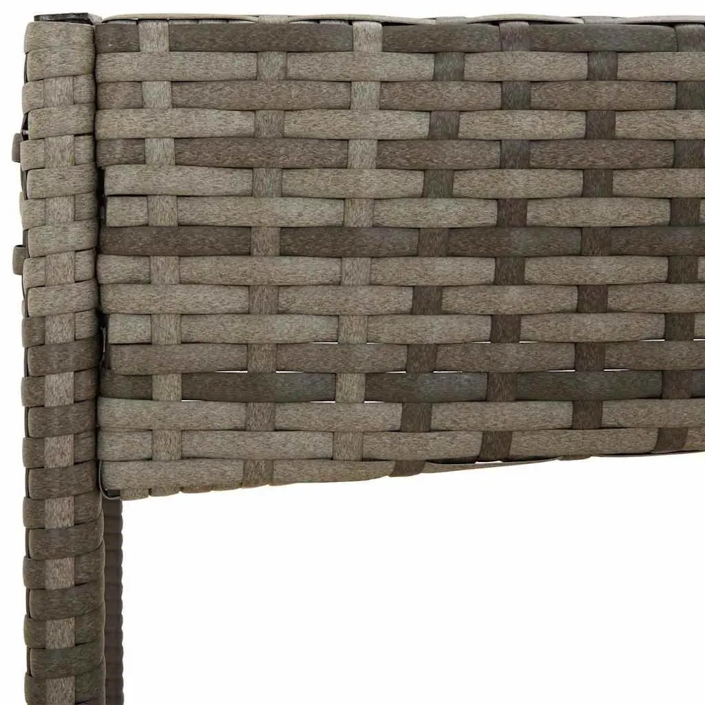 Garden Lounge Set Poly Rattan 4 Piece Grey Outdoor Furniture with Cushions