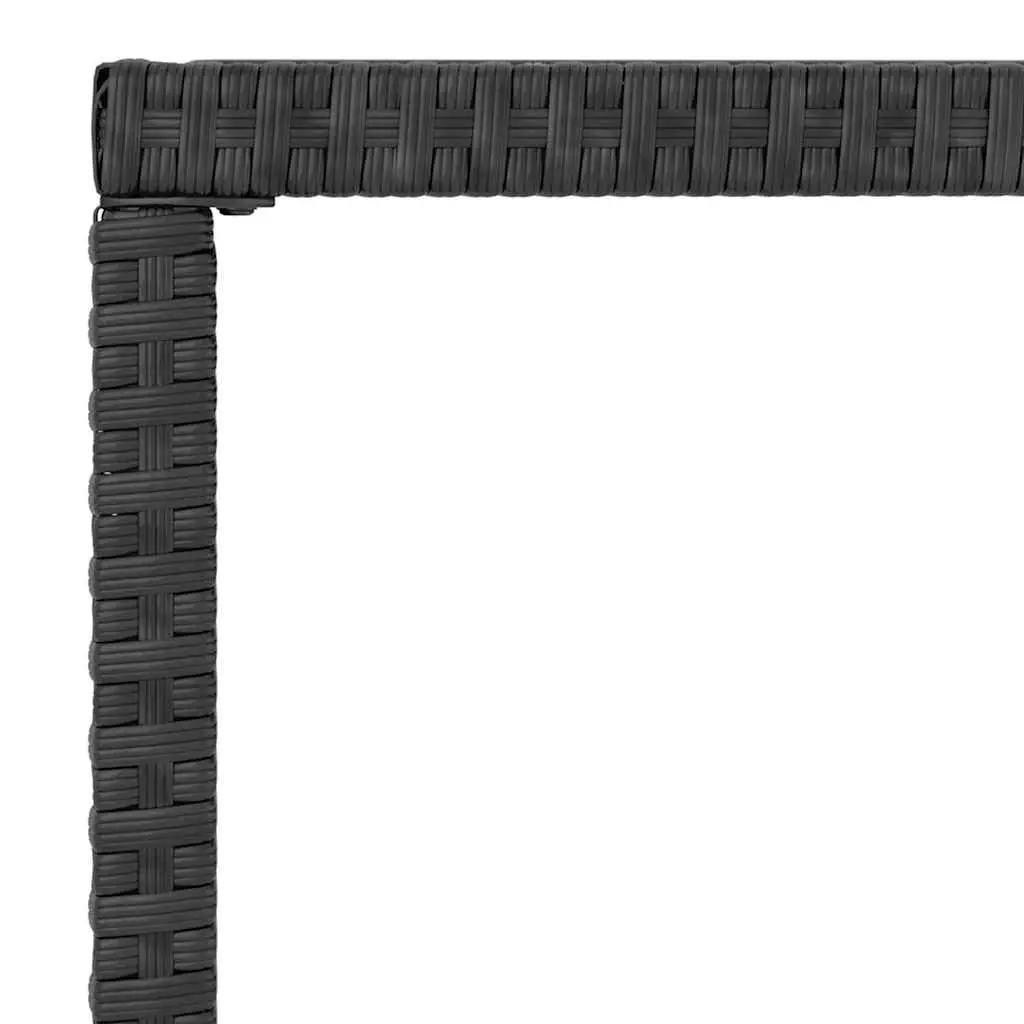 Garden Lounge Set Poly Rattan 4 Piece Outdoor Furniture Black with Cushions