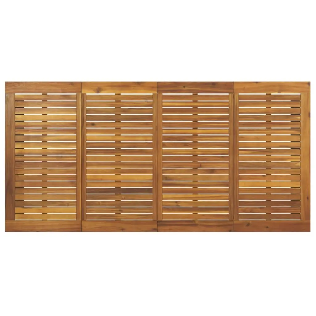 Solid Acacia Wood Garden Dining Table with U-shaped Legs