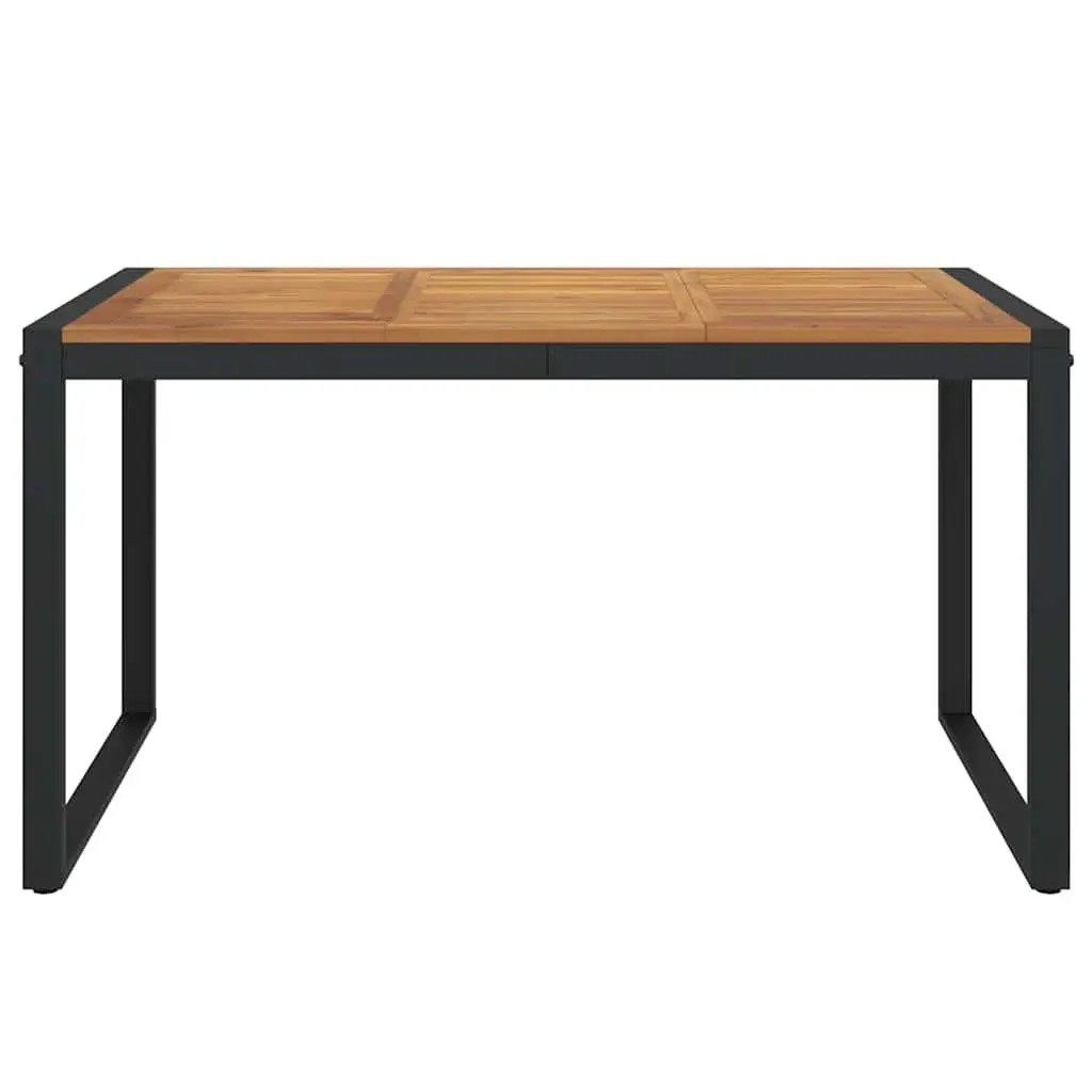 Outdoor Garden Table Solid Acacia Wood 140 x 80 x 75 cm Brown