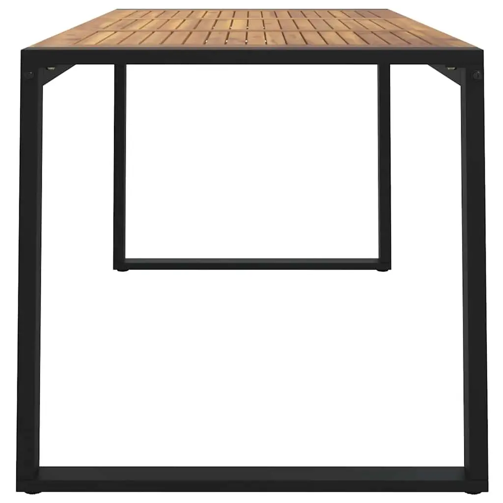 Outdoor Garden Table Solid Acacia Wood 140 x 80 x 75 cm Brown