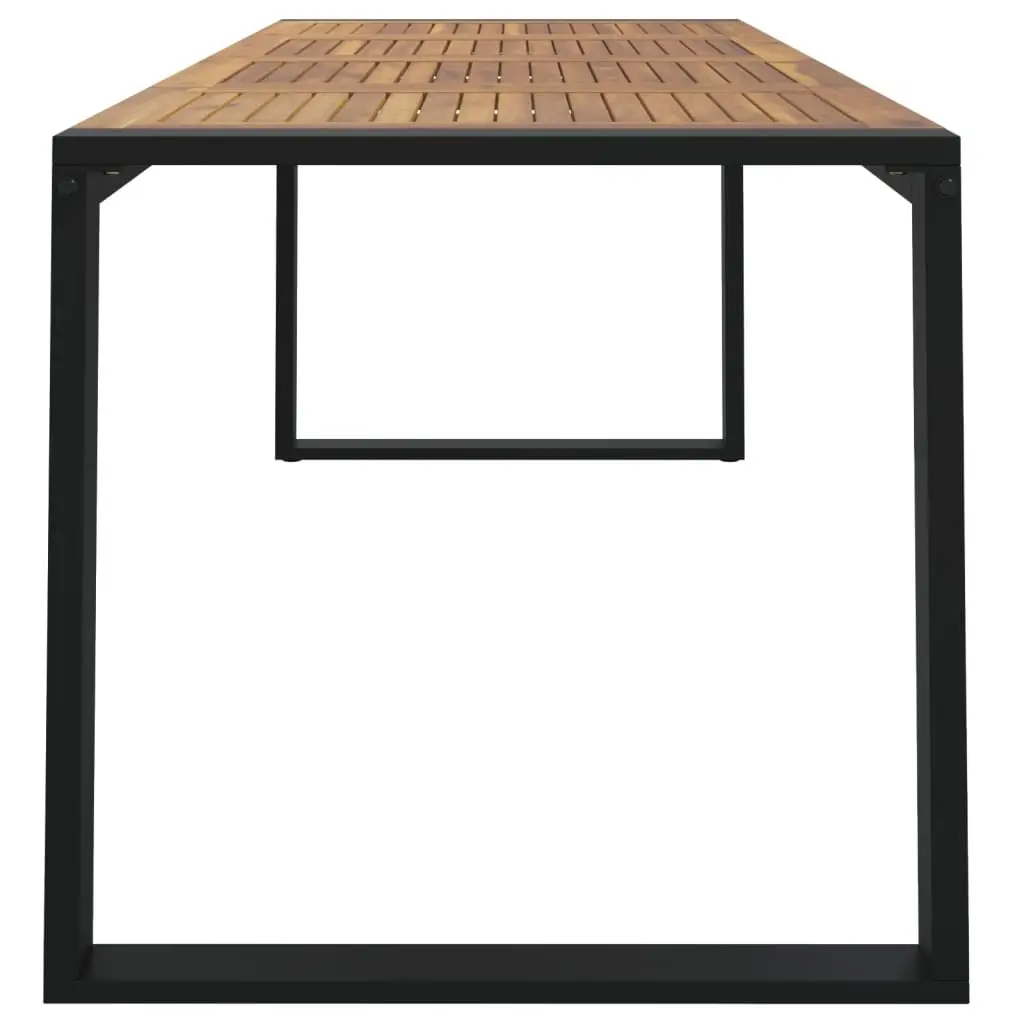 Acacia Wood Outdoor Dining Table with U-Shaped Legs