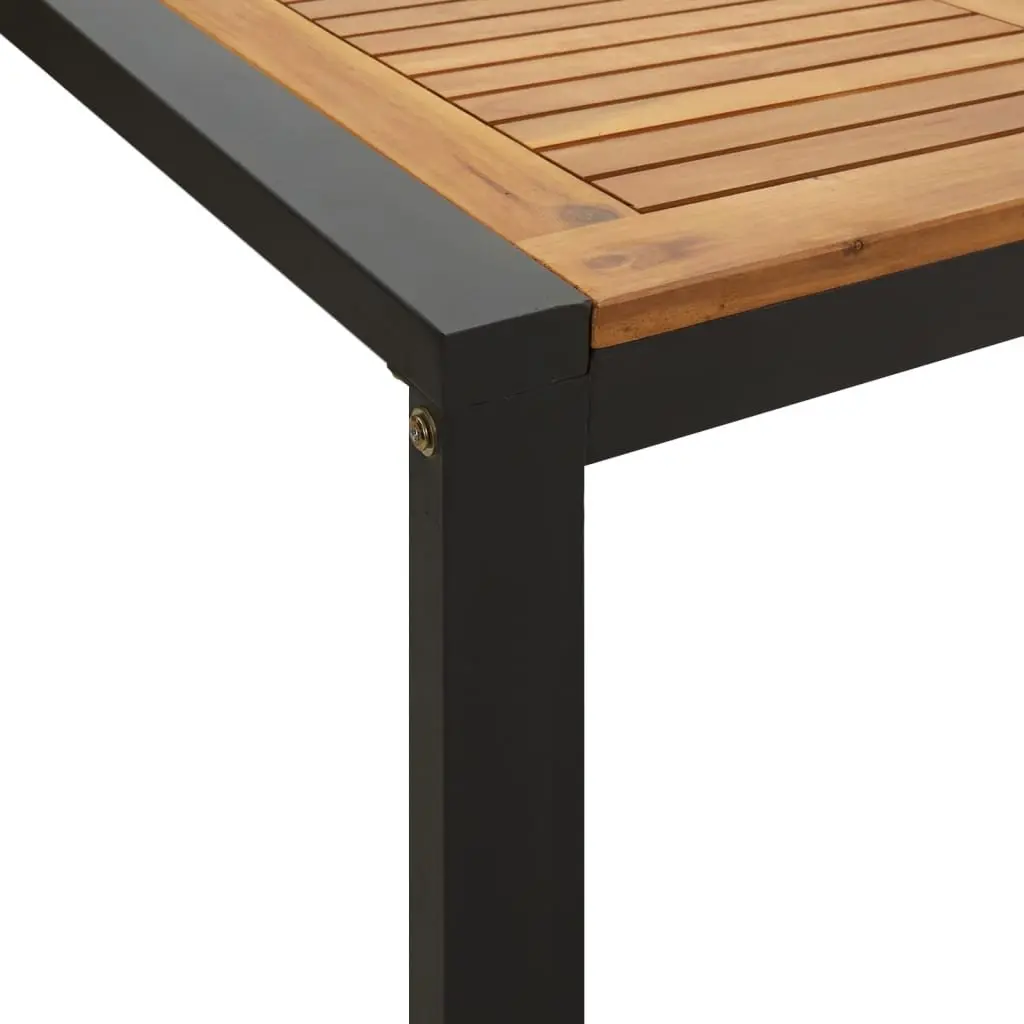 Acacia Wood Outdoor Dining Table with U-Shaped Legs
