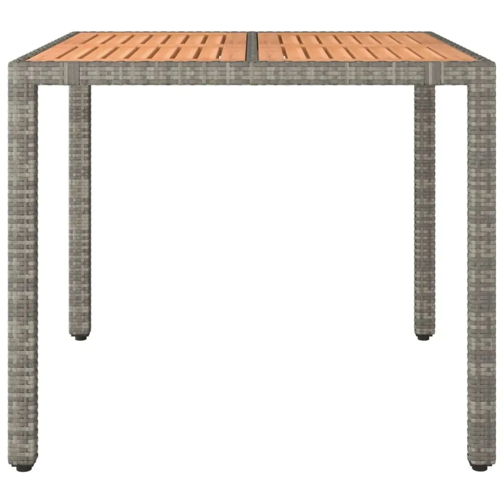 Outdoor Patio Table with Solid Acacia Wood Top