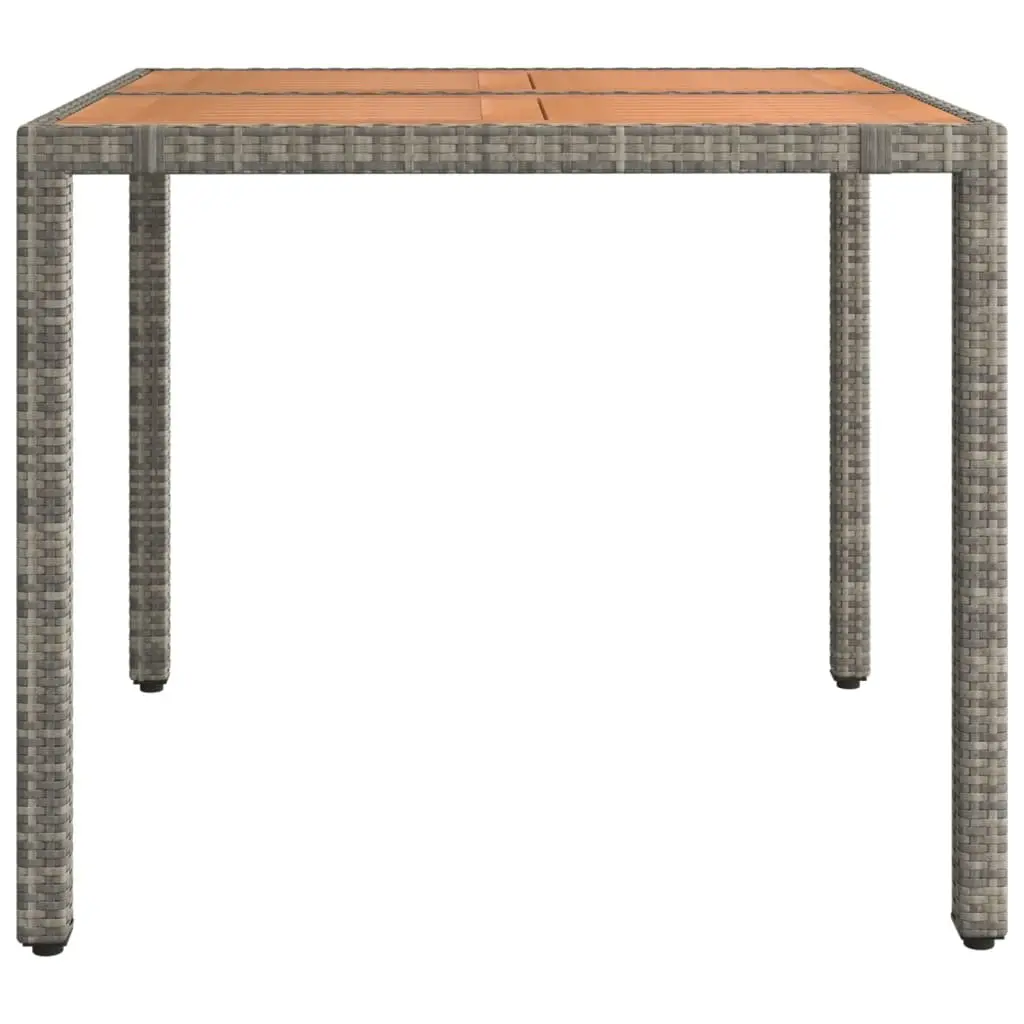 Outdoor Patio Table with Solid Acacia Wood Top