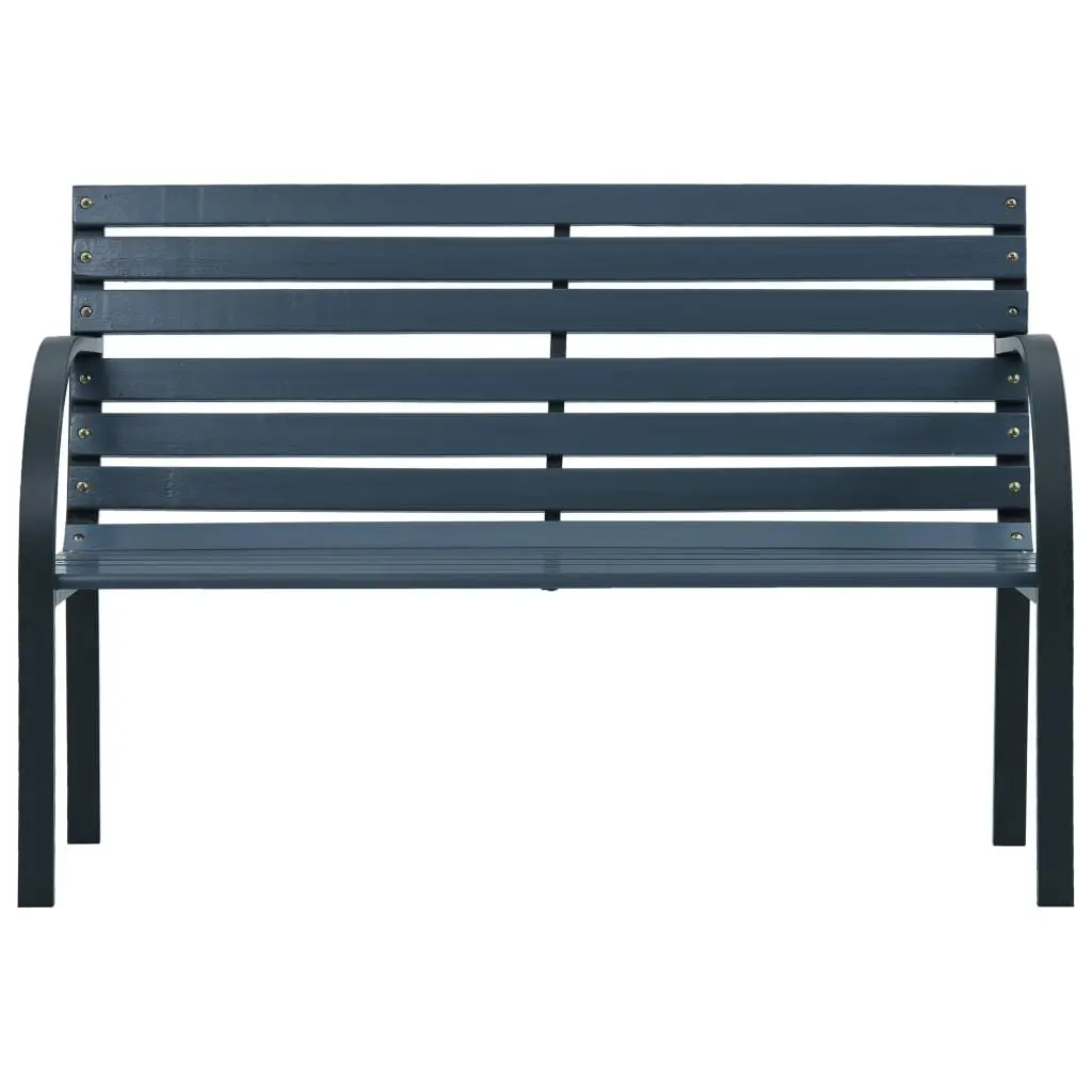Outdoor Garden Bench Solid Fir Wood 112cm Grey