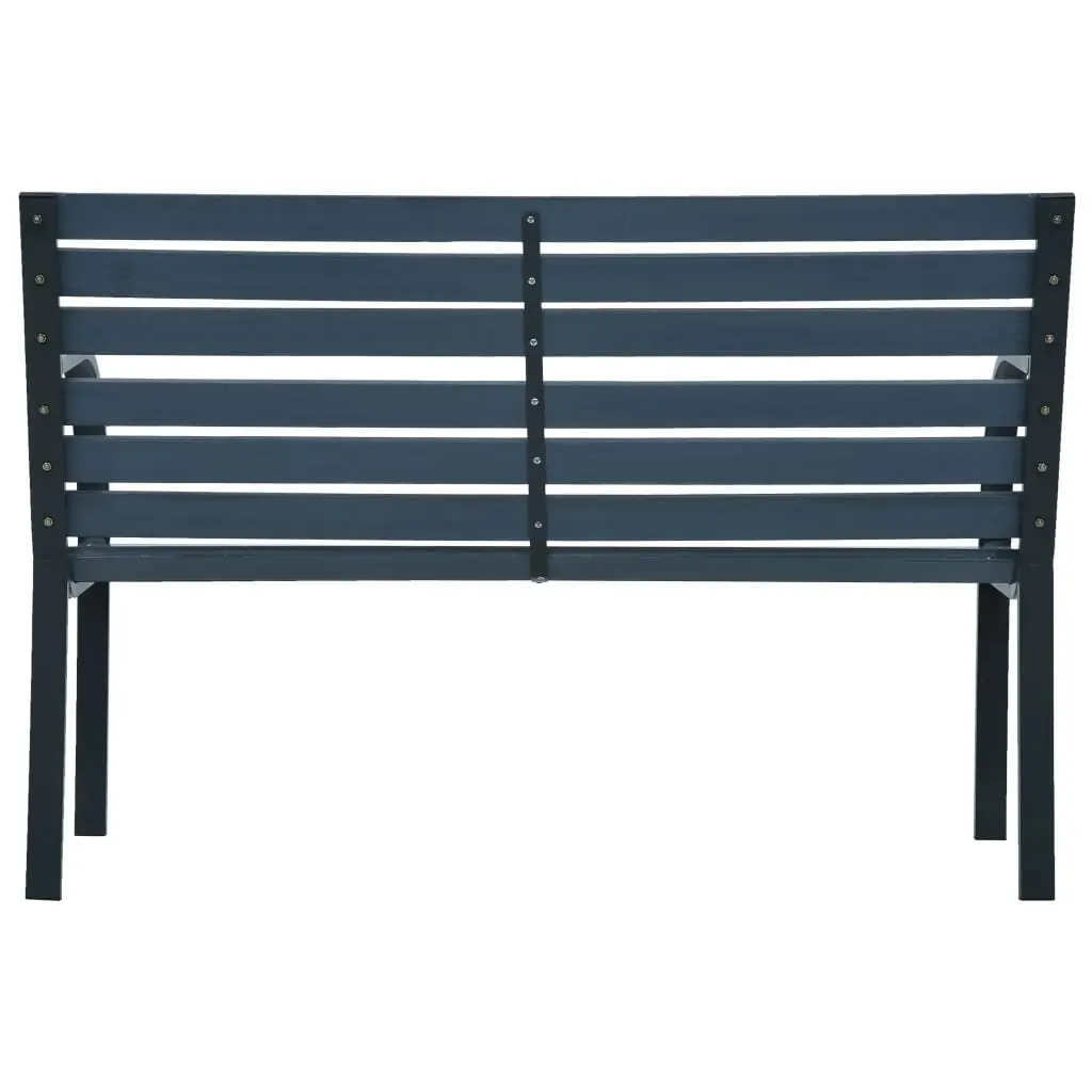Outdoor Garden Bench Solid Fir Wood 112cm Grey