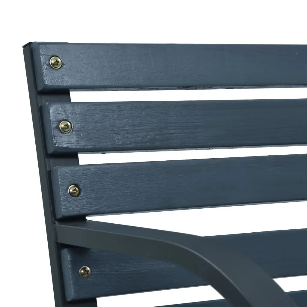Outdoor Garden Bench Solid Fir Wood 112cm Grey