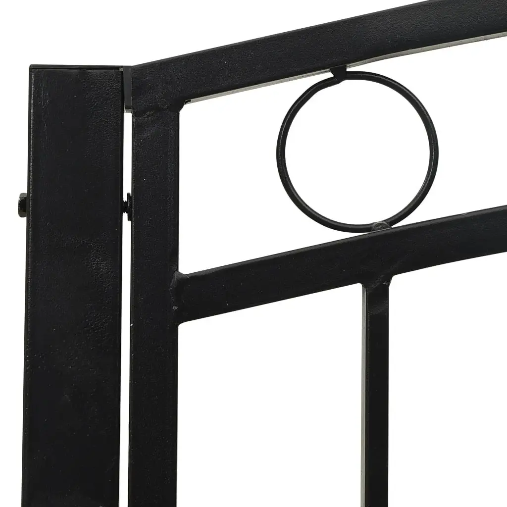 Black Garden Bench with Integrated Table 120cm
