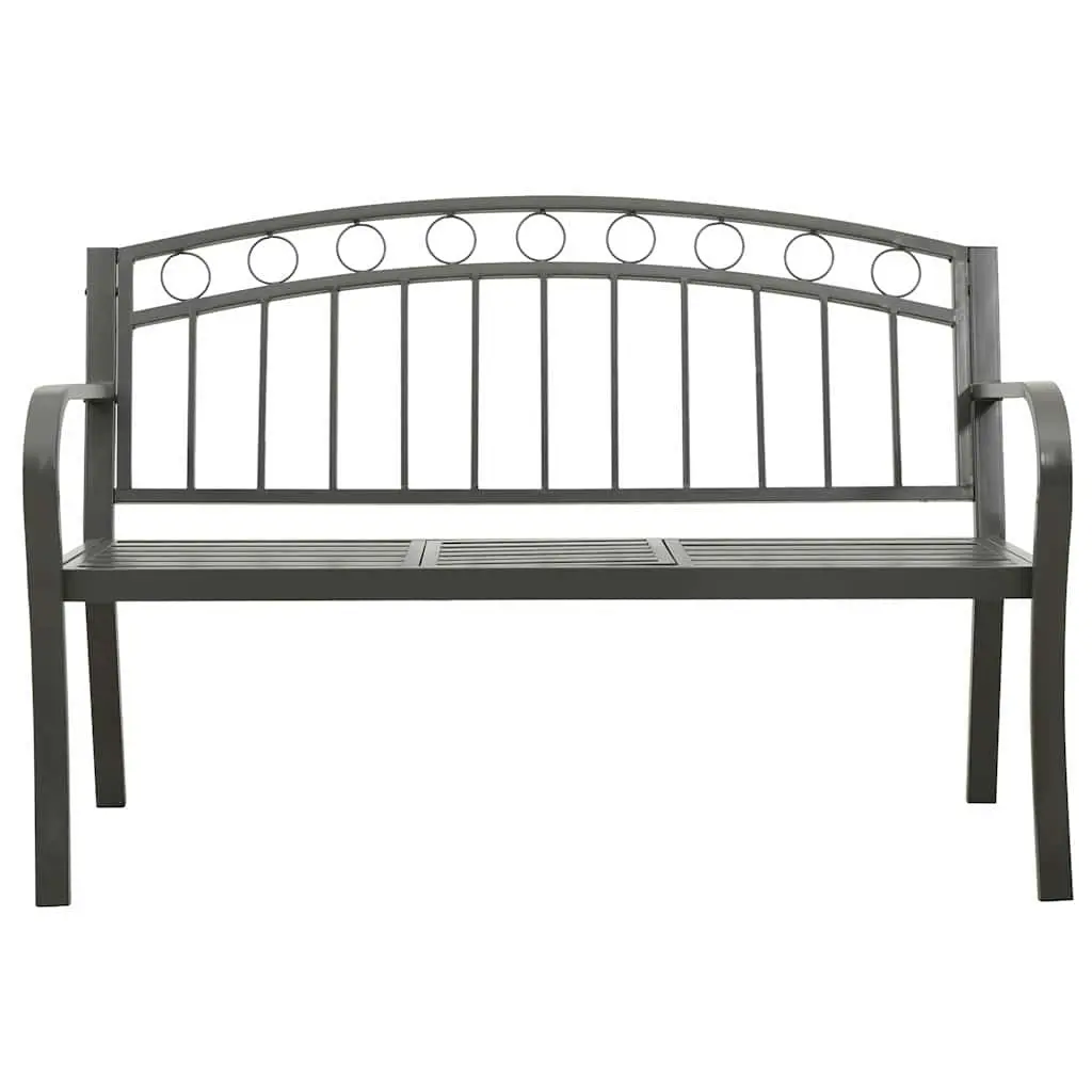 Garden Bench with Integrated Table 120cm Grey